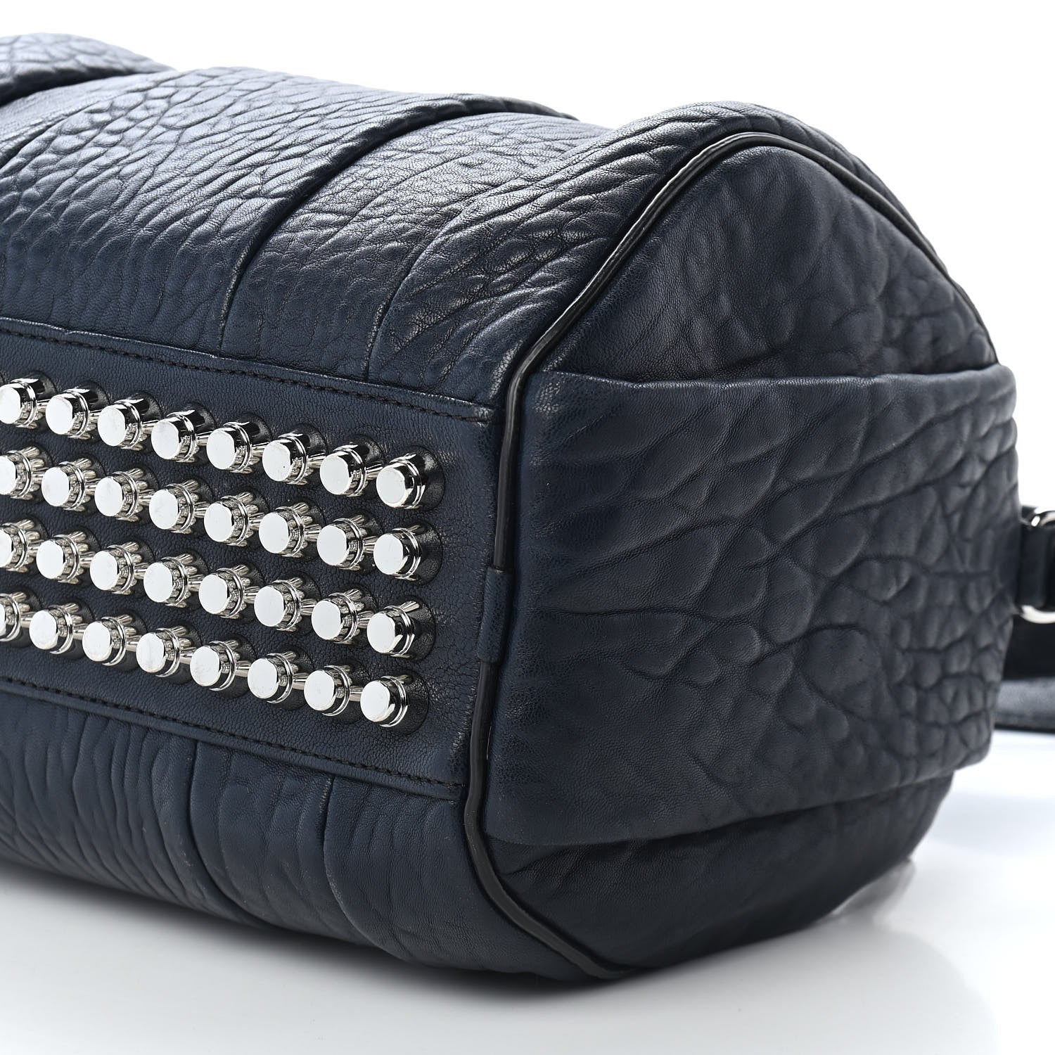 Alexander Wang Pebbled Lambskin Rockie Navy Rhodium Hardware 8 of 10