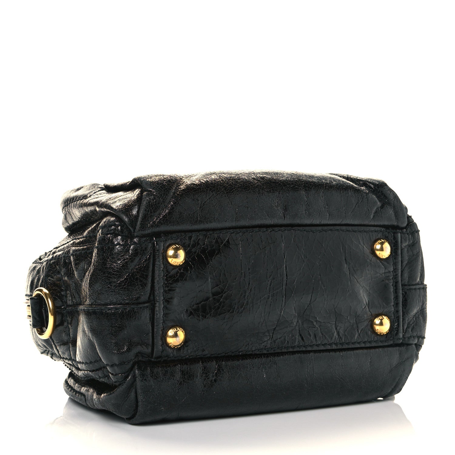 Prada Glace Calf Tote Black 3 of 8