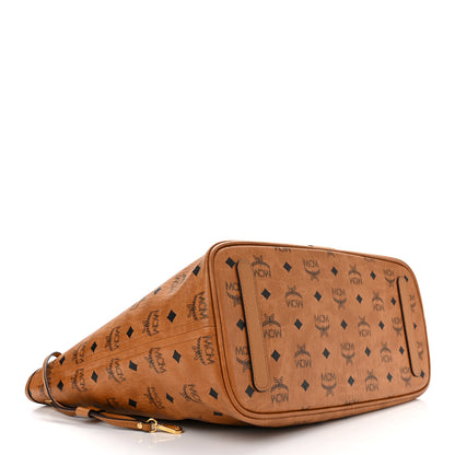 MCM Visetos Medium Liz Reversible Shopper Tote Cognac 4 of 16