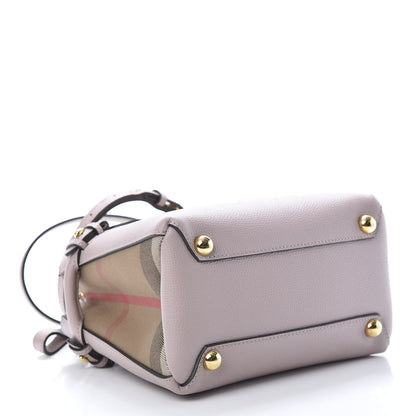 Burberry Grainy Calfskin House Check Baby Banner Tote Pale Orchid 4 of 11
