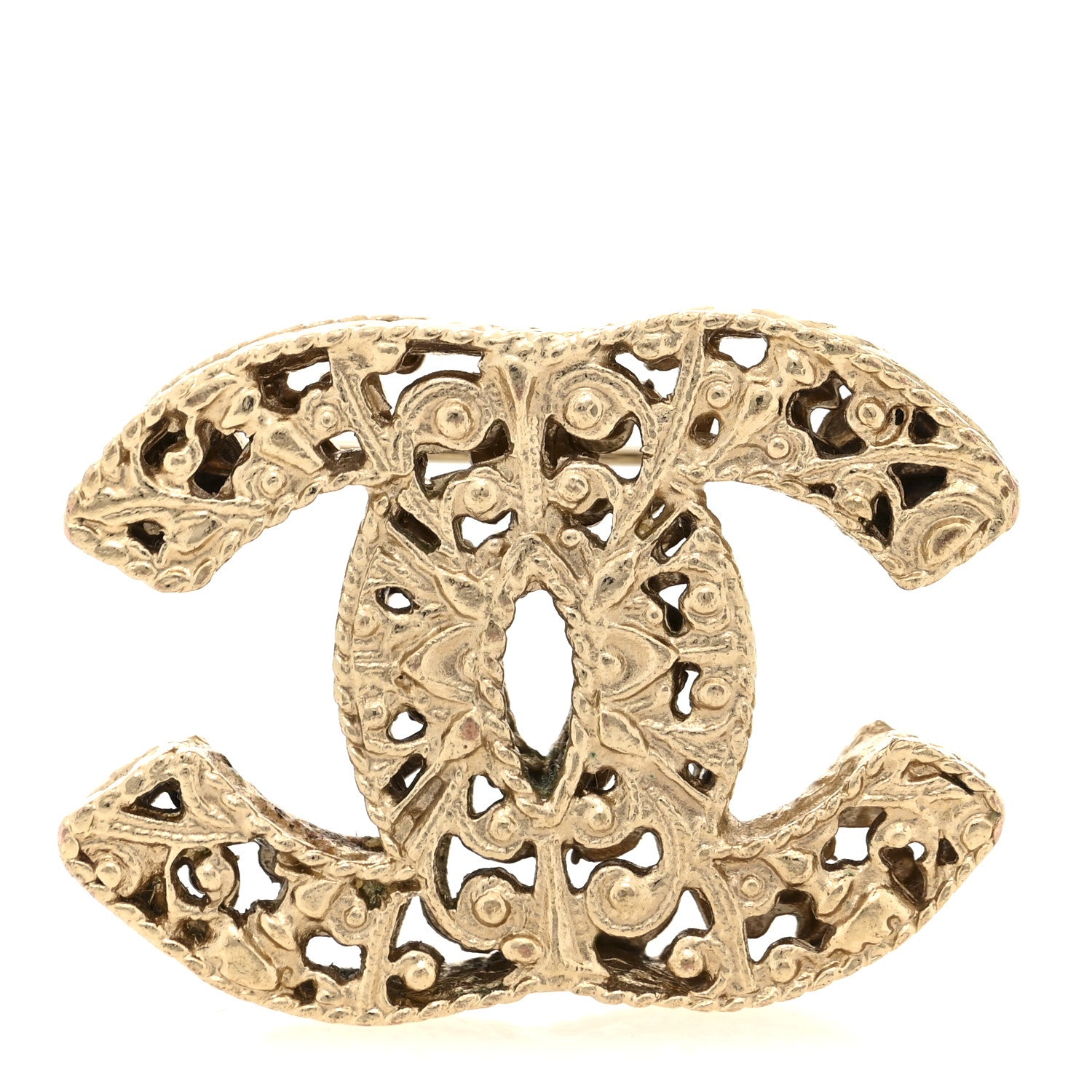 Chanel Metal CC Brooch Gold 1 of 4