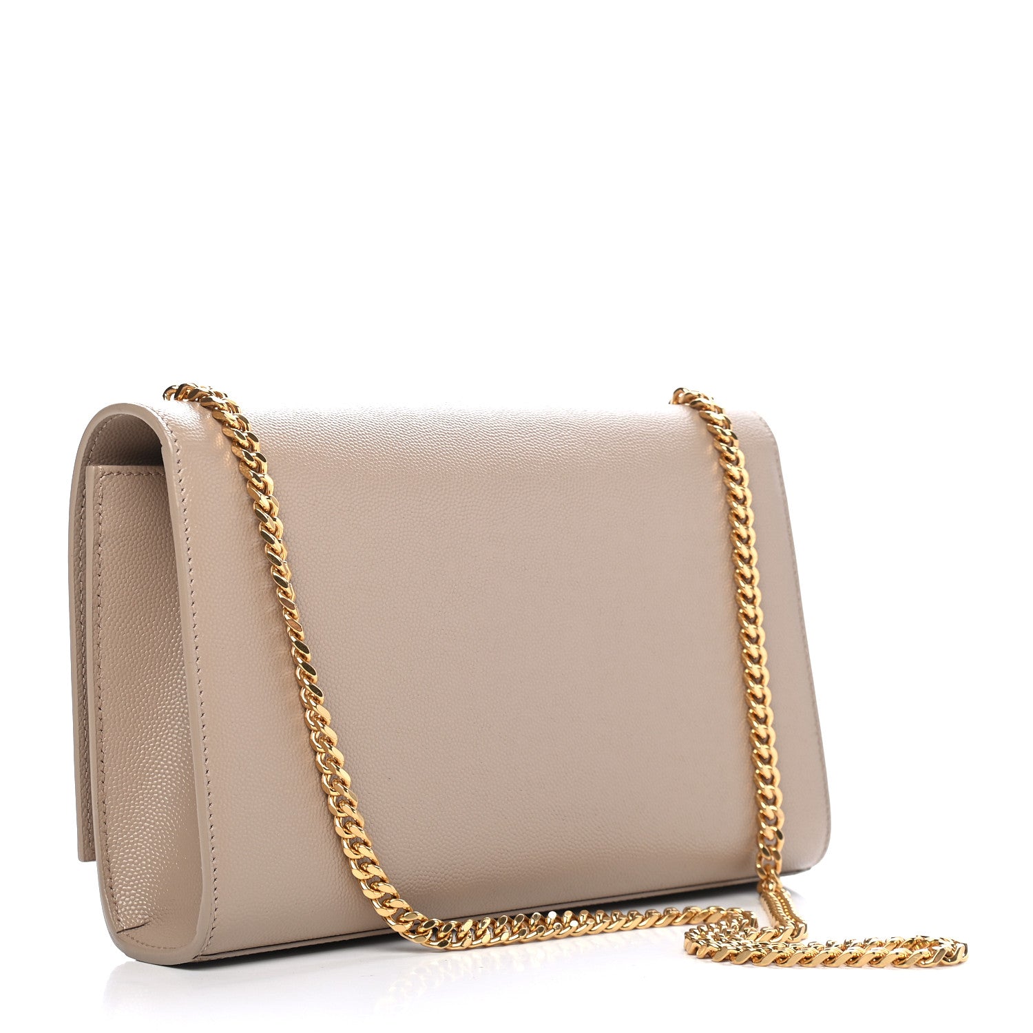 Saint Laurent Grain De Poudre Medium Monogram Kate Satchel Nude Powder 2 of 9