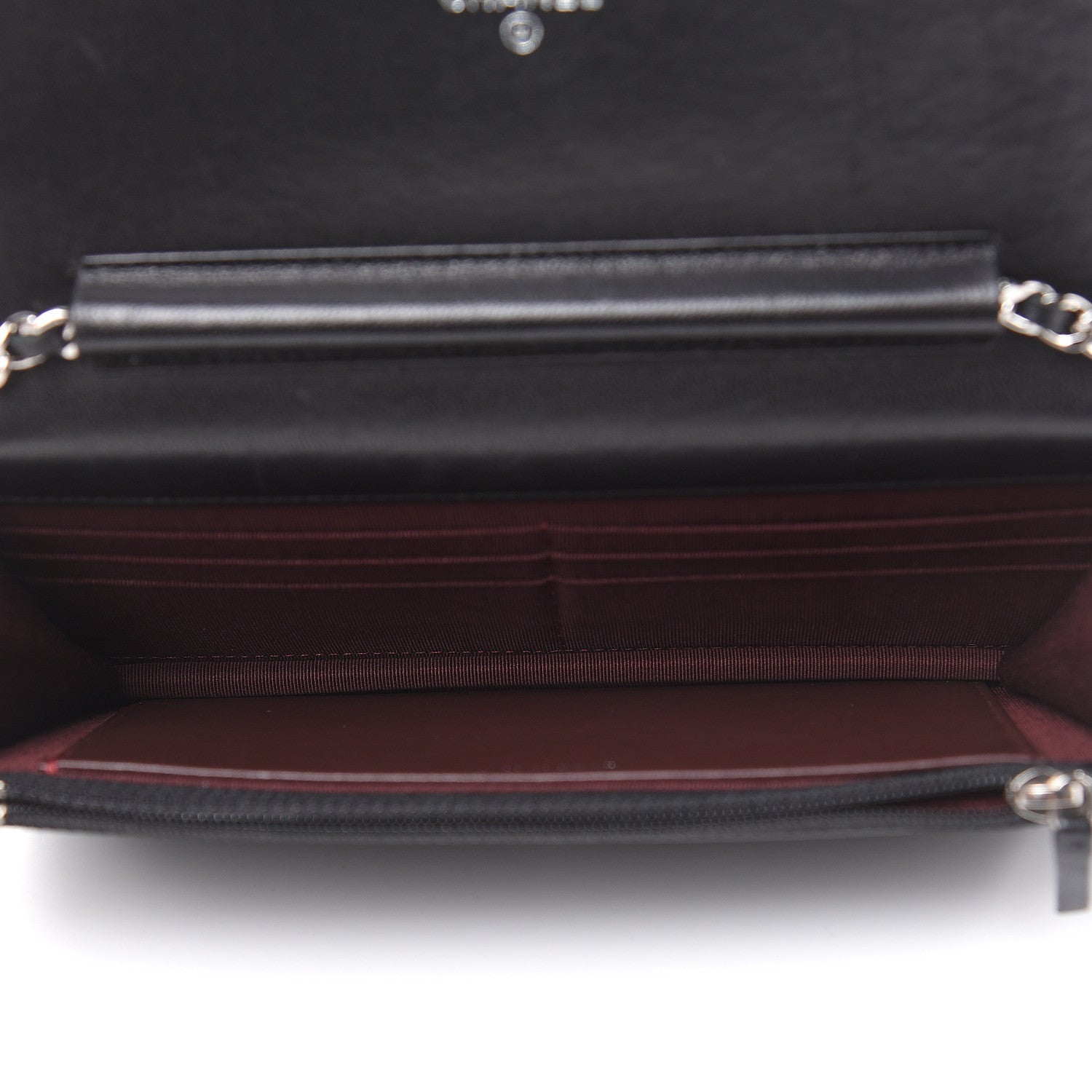 Chanel Lambskin Quilted Wallet On Chain WOC Black 5 of 10