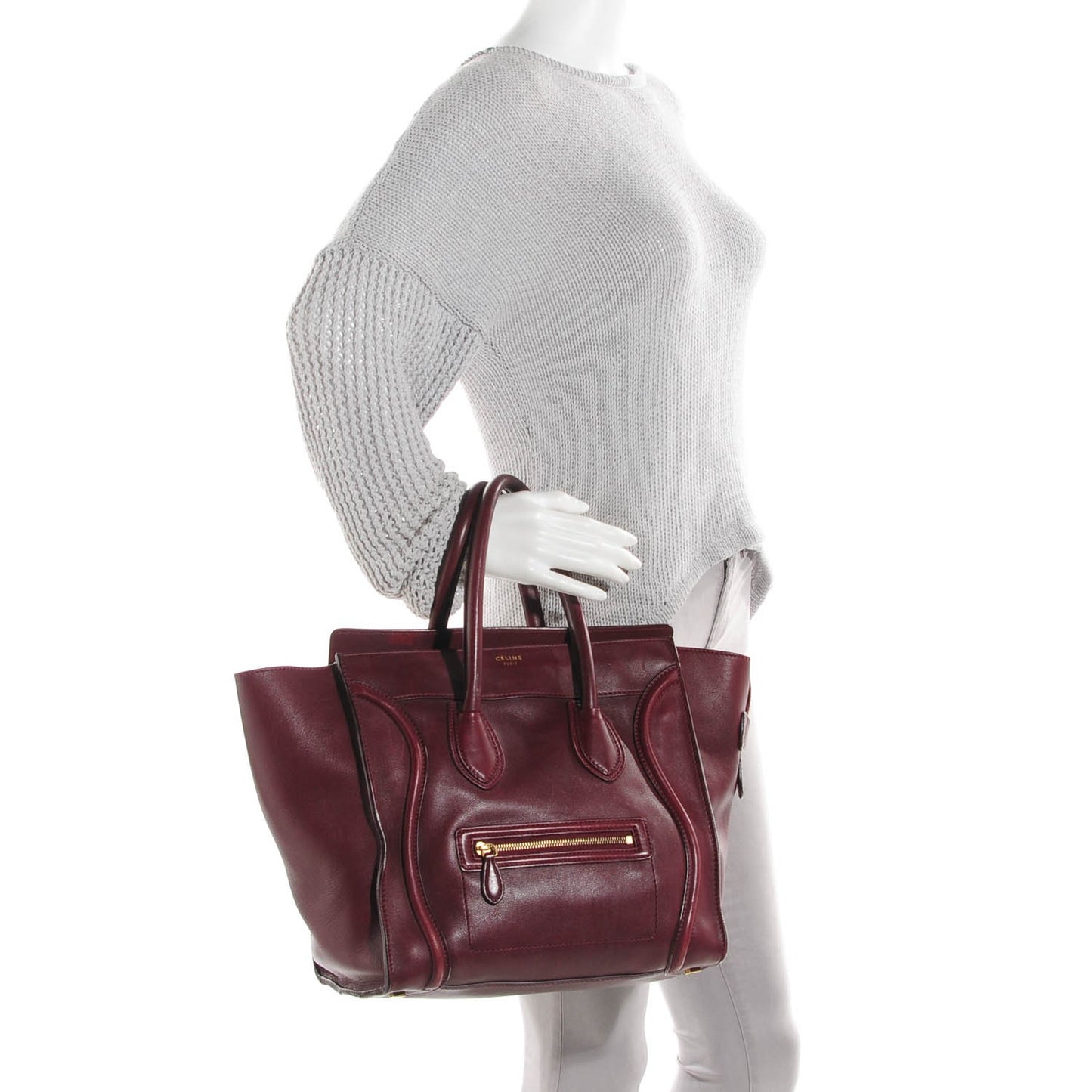 Smooth Calfskin Mini Luggage Burgundy