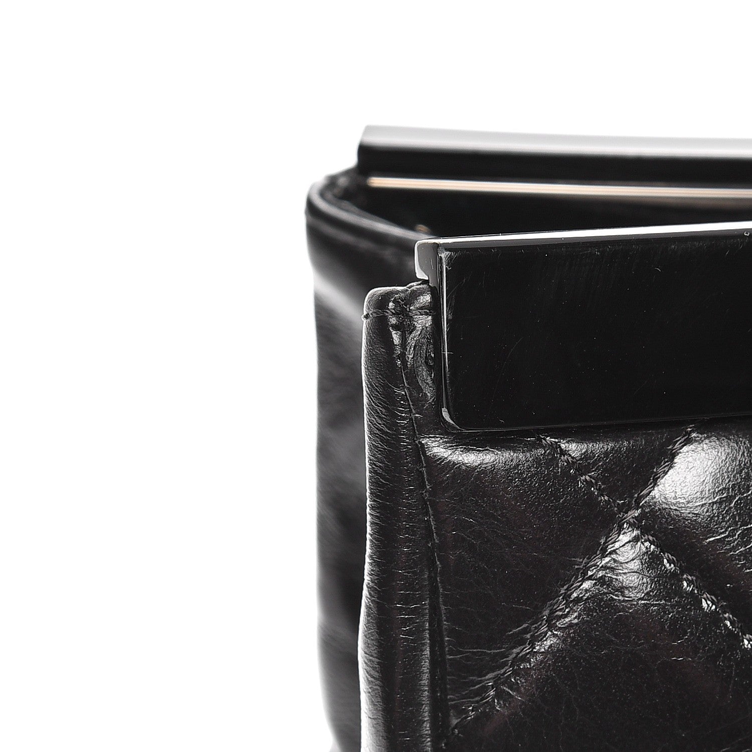 Chanel Glazed Calfskin Quilted Small CC Delivery Tote Black 8 of 9