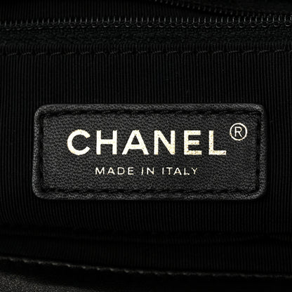 Chanel Lambskin Quilted Large Drawstring Bag Black 6 of 10