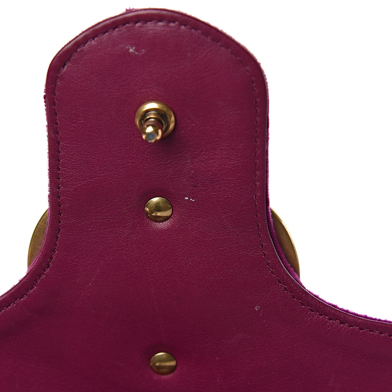 Gucci Velvet Matelasse Medium GG Marmont Shoulder Bag Fuchsia Violet Cyclamen 12 of 19