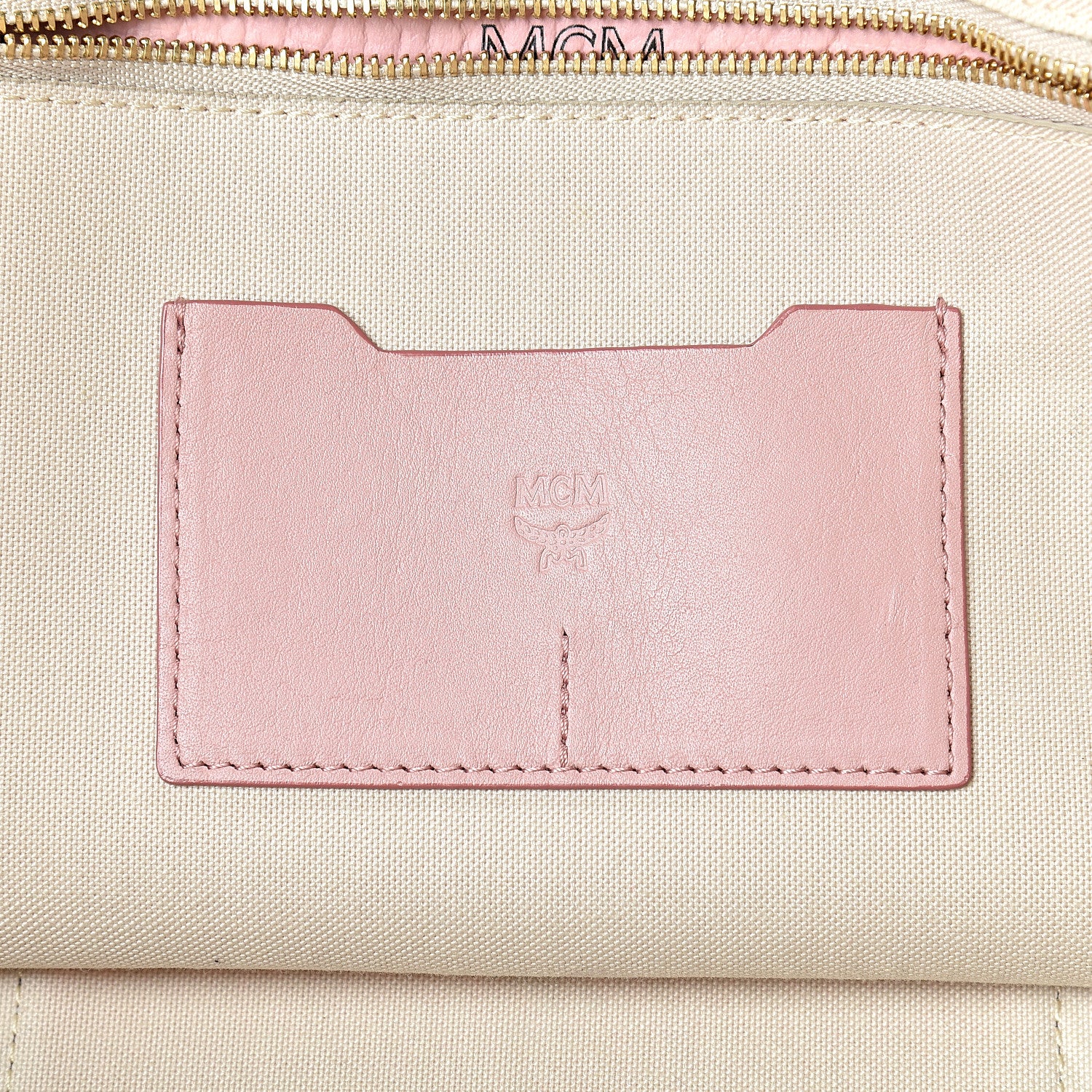 MCM Visetos Large Traveler Weekender Bag Light Pink 6 of 19