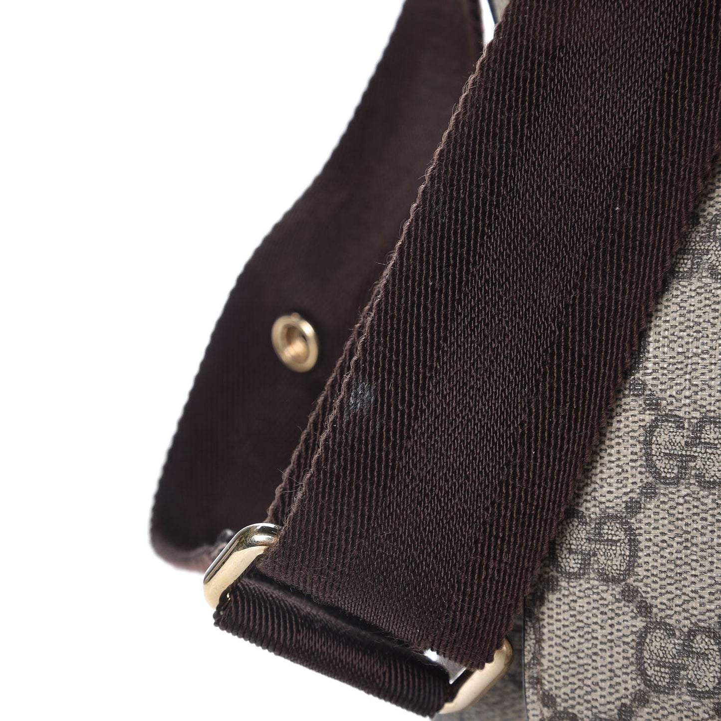 GG Plus Monogram Messenger Diaper Bag Dark Brown