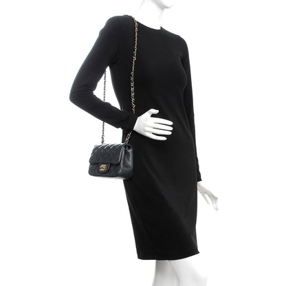Chanel Caviar Quilted Mini Square Flap Dark Grey 2 of 9