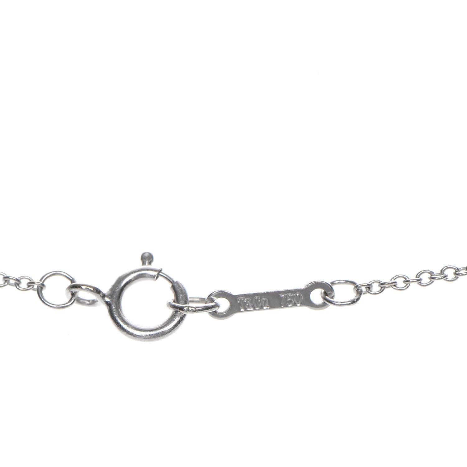 Tiffany 18K White Gold Diamond Paloma Picasso Mini Love and Kisses Pendant Necklace 5 of 9