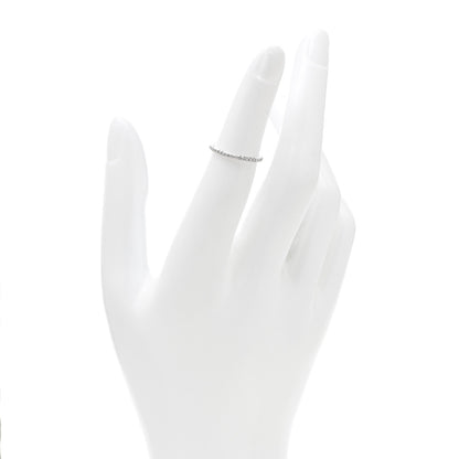 Tiffany 18K White Gold Diamond Metro Band Ring 48 4.5 2 of 6