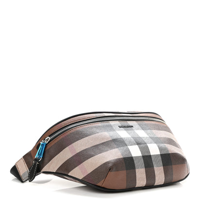 Burberry E-canvas Check Bum Bag Dark Birch Brown 4 of 11