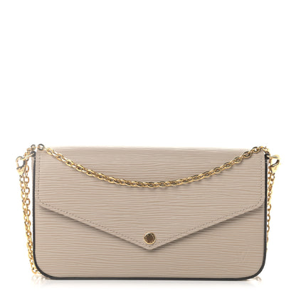 Louis Vuitton Epi Felicie Pochette Chain Wallet Galet 2 of 10