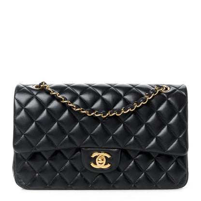 Chanel Lambskin Quilted Medium Double Flap Black 1 of 13