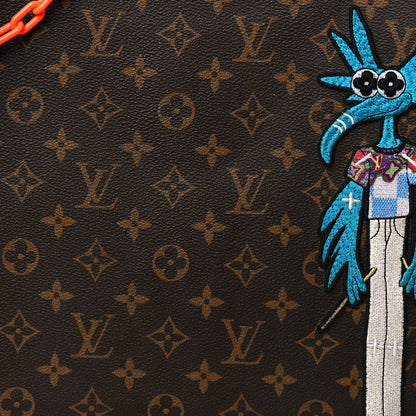 Louis Vuitton Monogram Embroidered Cartoon LV Friends Sac Plat 6 of 8