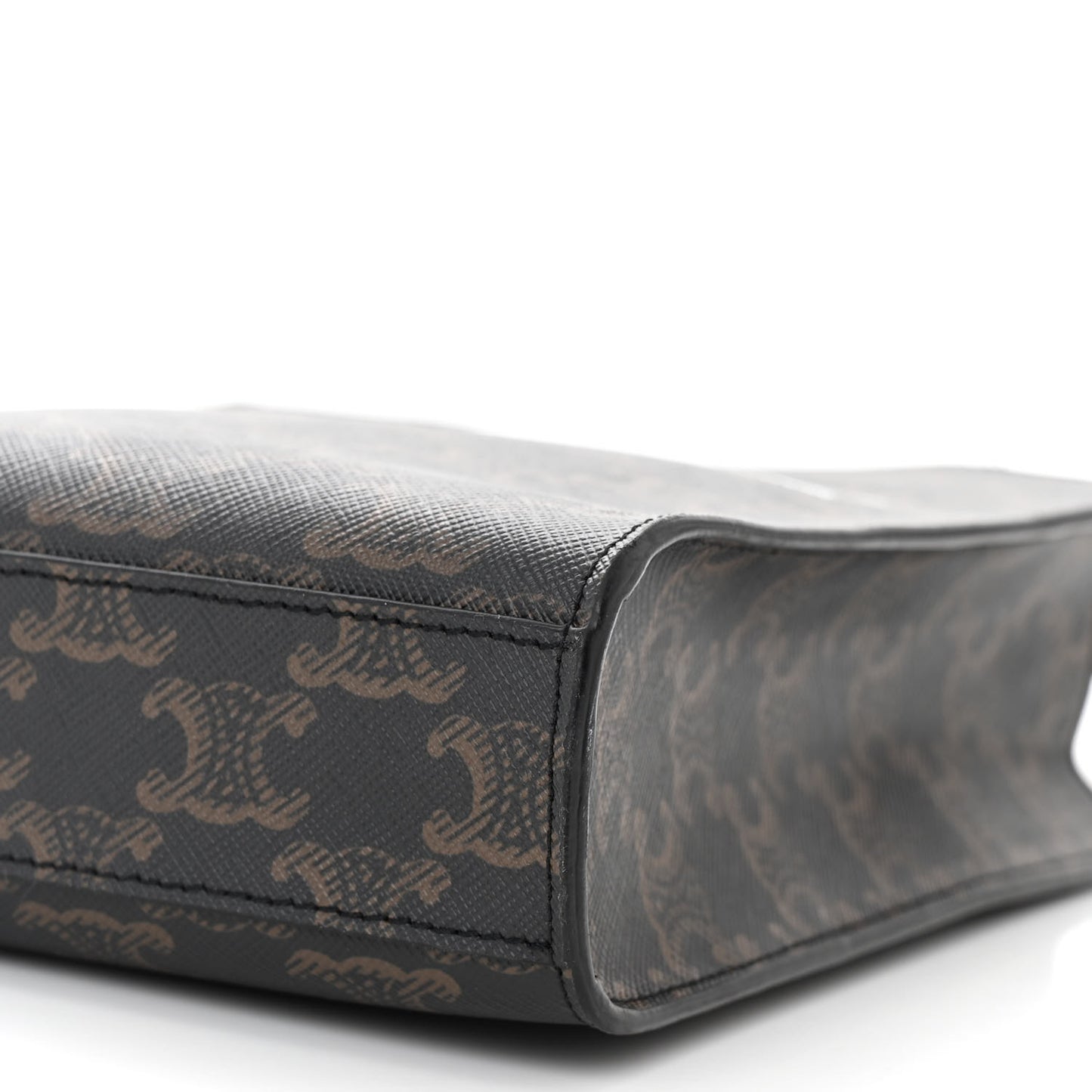 Triomphe Canvas Calfskin Mini Vertical Cabas Tan