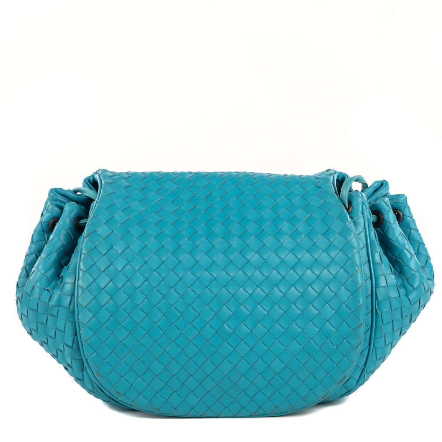 Bottega Veneta Nappa Intrecciato Shoulder Bag Turquoise 1 of 8