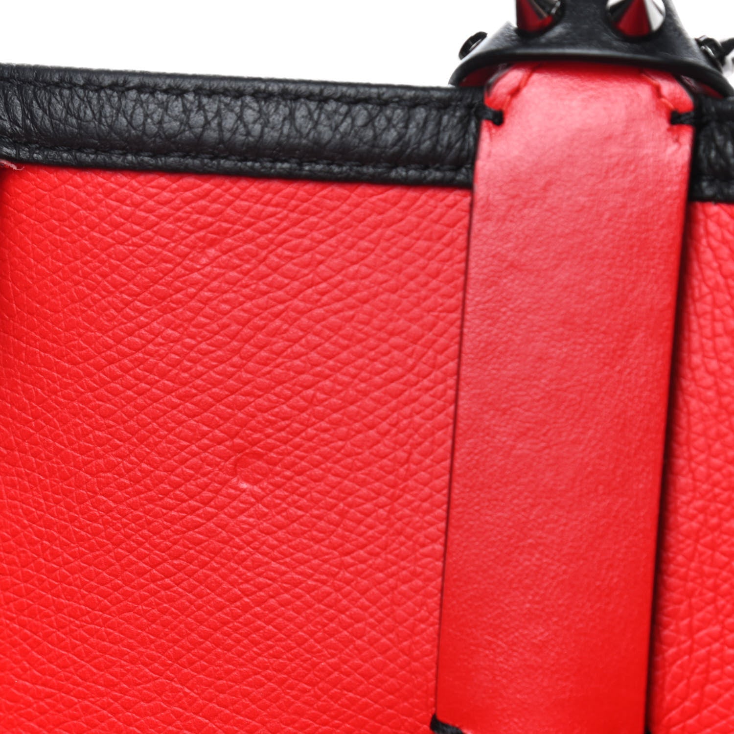 Christian Louboutin Calfskin Spikes East West Cabata Tote Black 11 of 12
