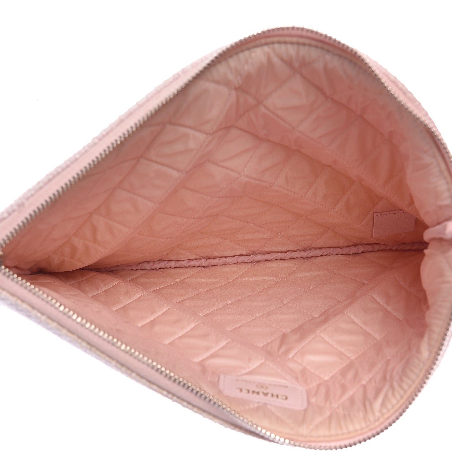 Lurex Canvas Medium Deauville Cosmetic Pouch Pink