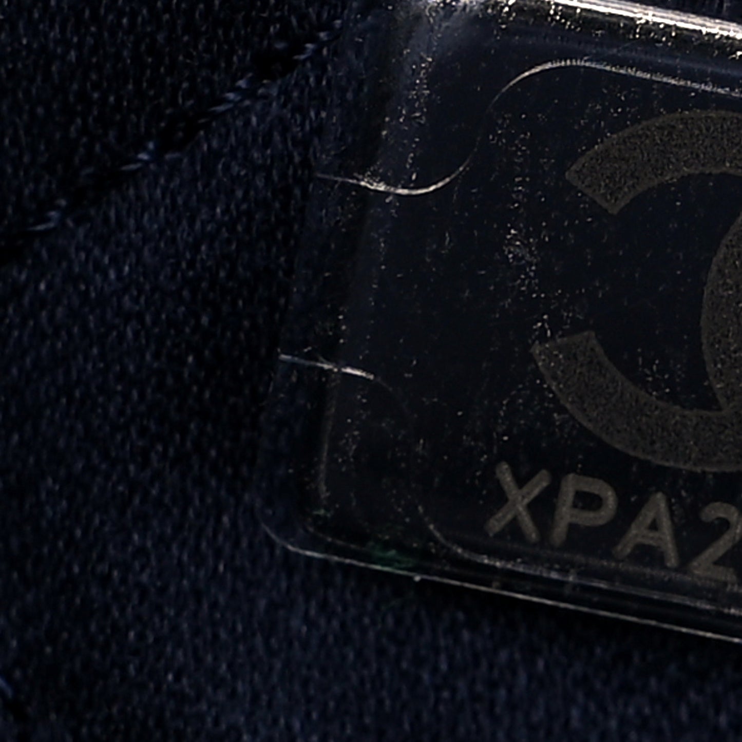Metallic Calfskin Quilted Small Chanel 22 Navy Blue
