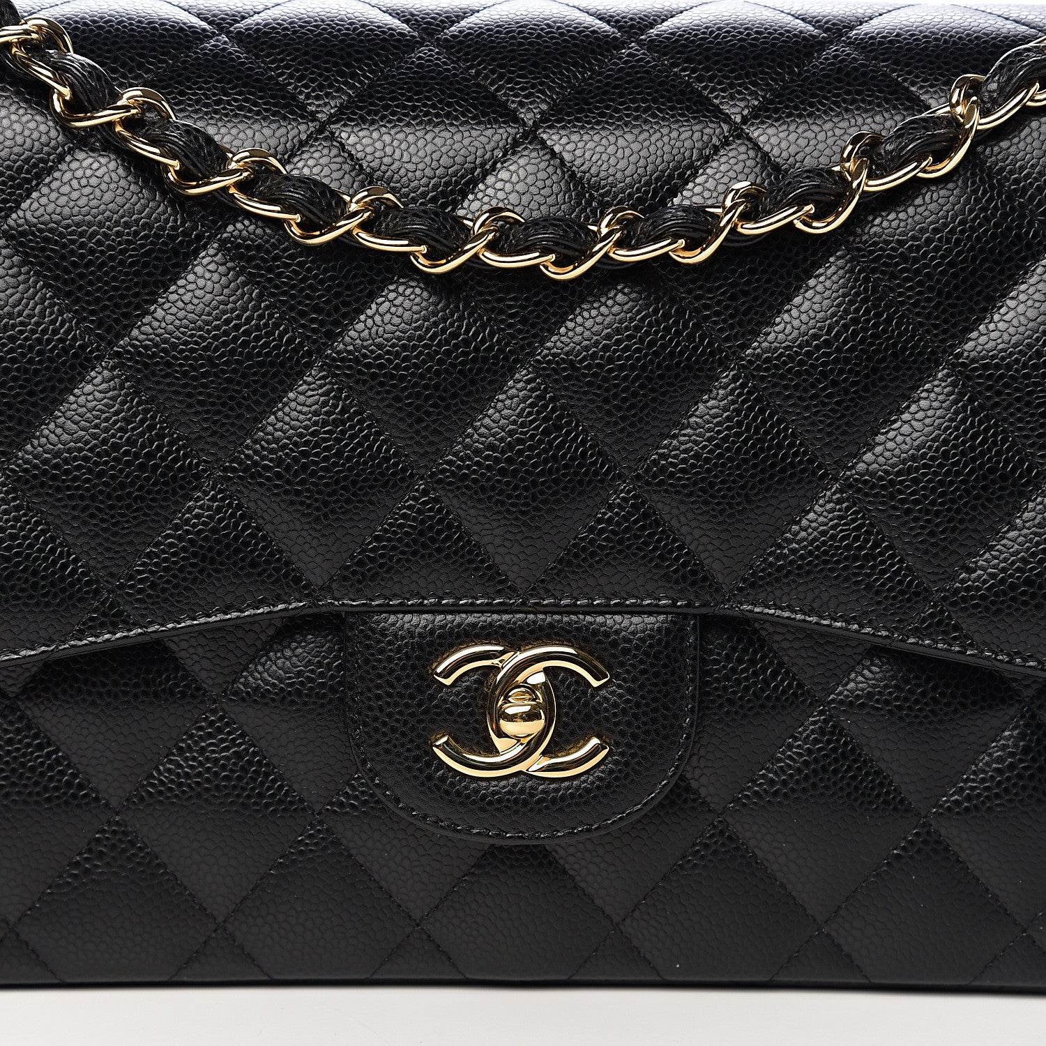 Chanel Caviar Quilted Jumbo Double Flap Black 10 of 11