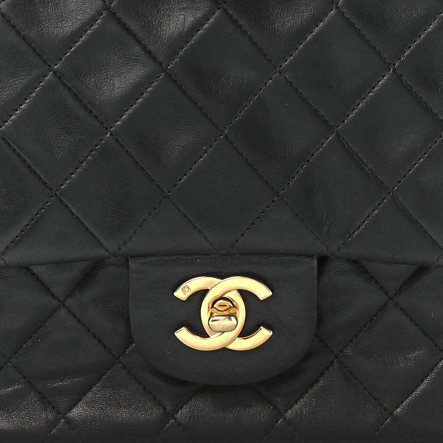 Chanel Lambskin Quilted Medium Double Flap Black 9 of 12