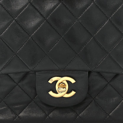 Chanel Lambskin Quilted Medium Double Flap Black 9 of 12