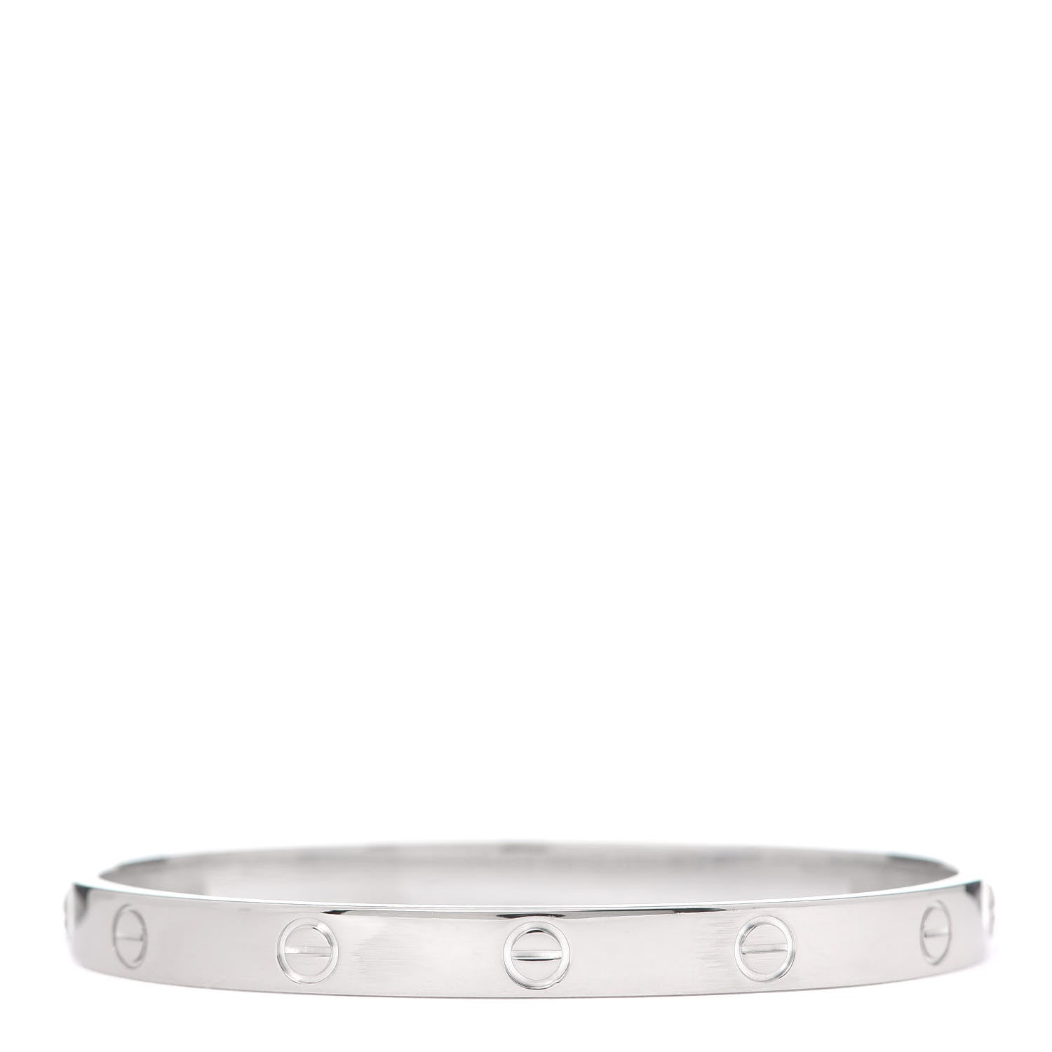 Cartier 18K White Gold LOVE Bracelet 18 3 of 5