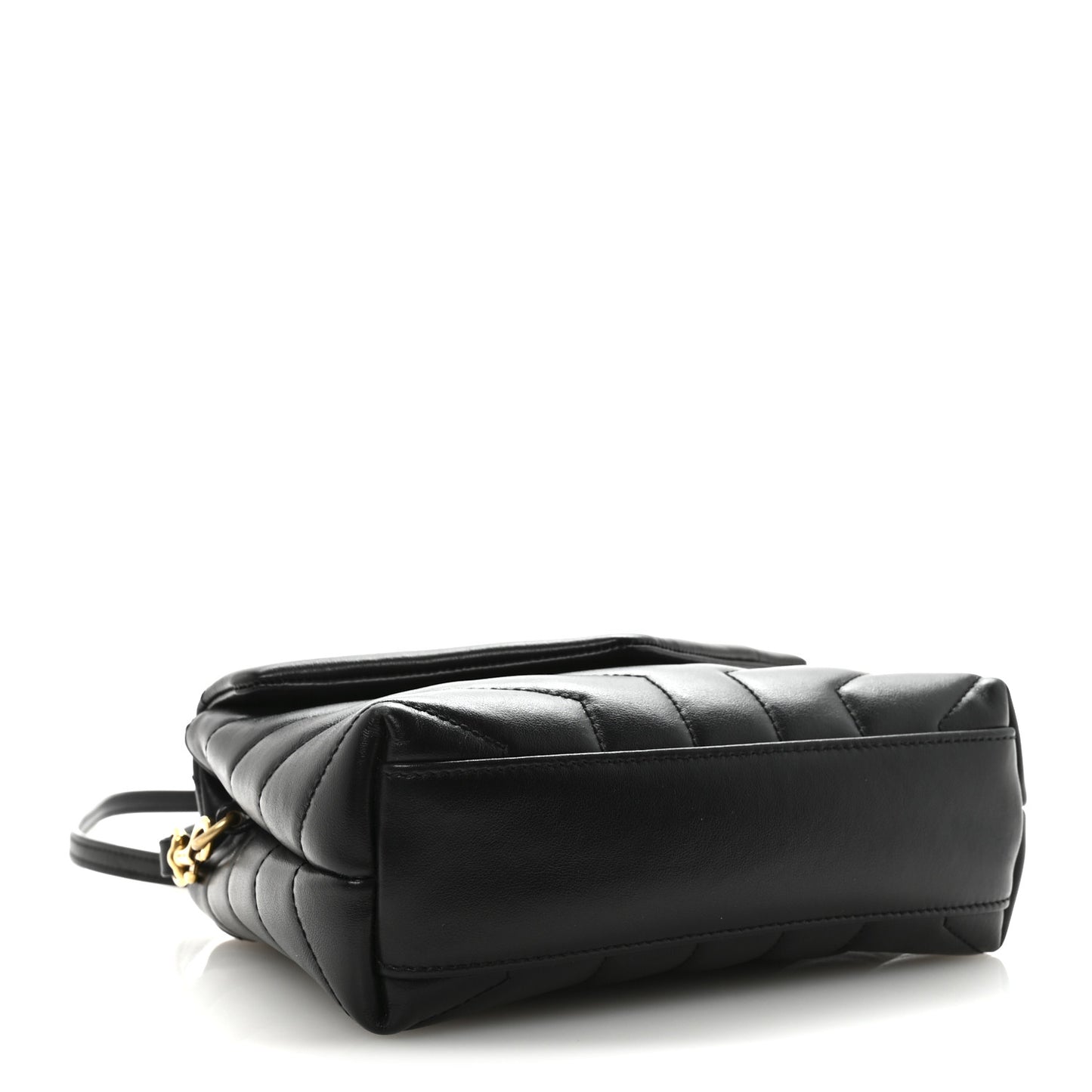 Calfskin Y Quilted Monogram Toy Loulou Crossbody Bag Black