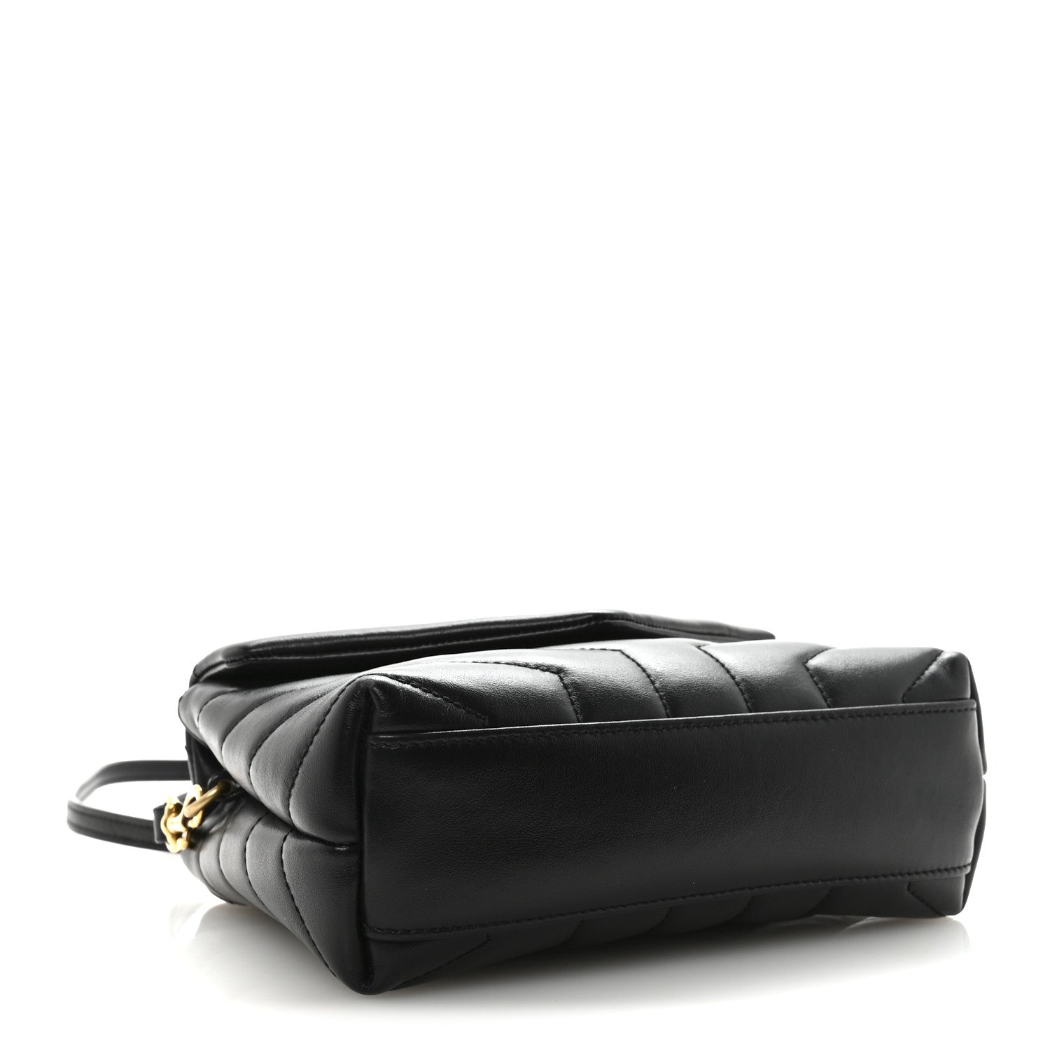 Saint Laurent Calfskin Y Quilted Monogram Toy Loulou Crossbody Bag Black 4 of 9