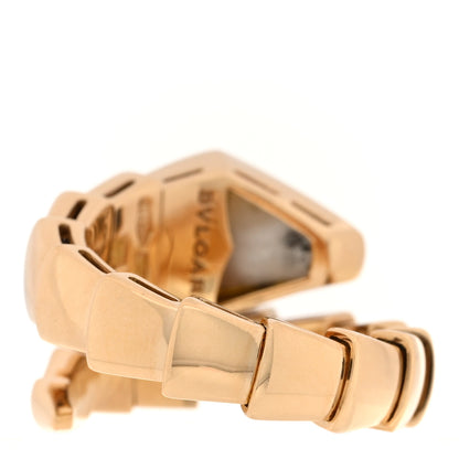 Bulgari 18K Yellow Gold Mother of Pearl Serpenti Ring M 3 of 4