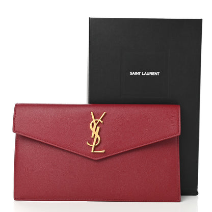 Saint Laurent Grain De Poudre Uptown Pouch Opyum Red 8 of 8