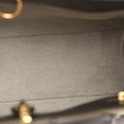 Gucci Monogram Jumbo GG Textured Dollar Calfskin Web Small Tote Bag Camel Ebony New Acero 12 of 20