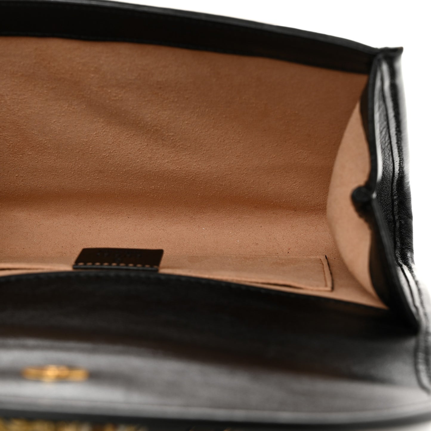 Textured Calfskin Web Small Rajah Slim Flap Shoulder Bag Black