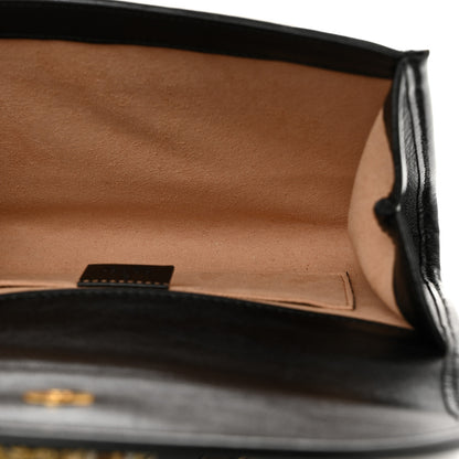 Gucci Textured Calfskin Web Small Rajah Slim Flap Shoulder Bag Black 5 of 10