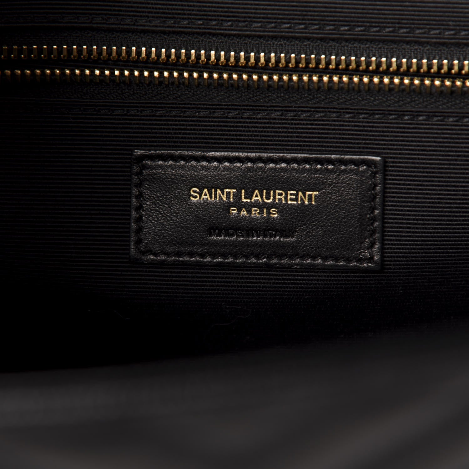 Saint Laurent Grain De Poudre Matelasse Chevron Large Monogram Satchel Black 6 of 10