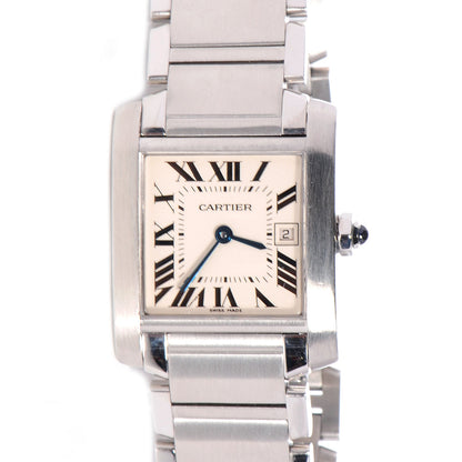 Cartier Stainless Steel 25mm Tank Francaise Quartz Watch 1 of 7