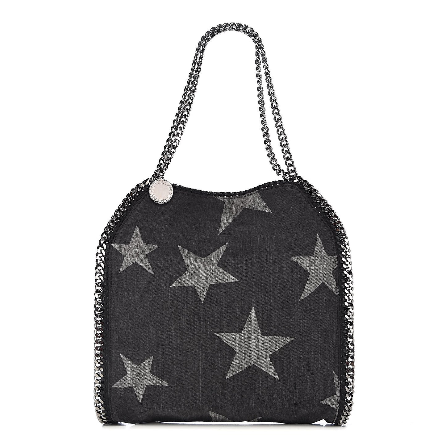 Denim Star Small Falabella Tote Black