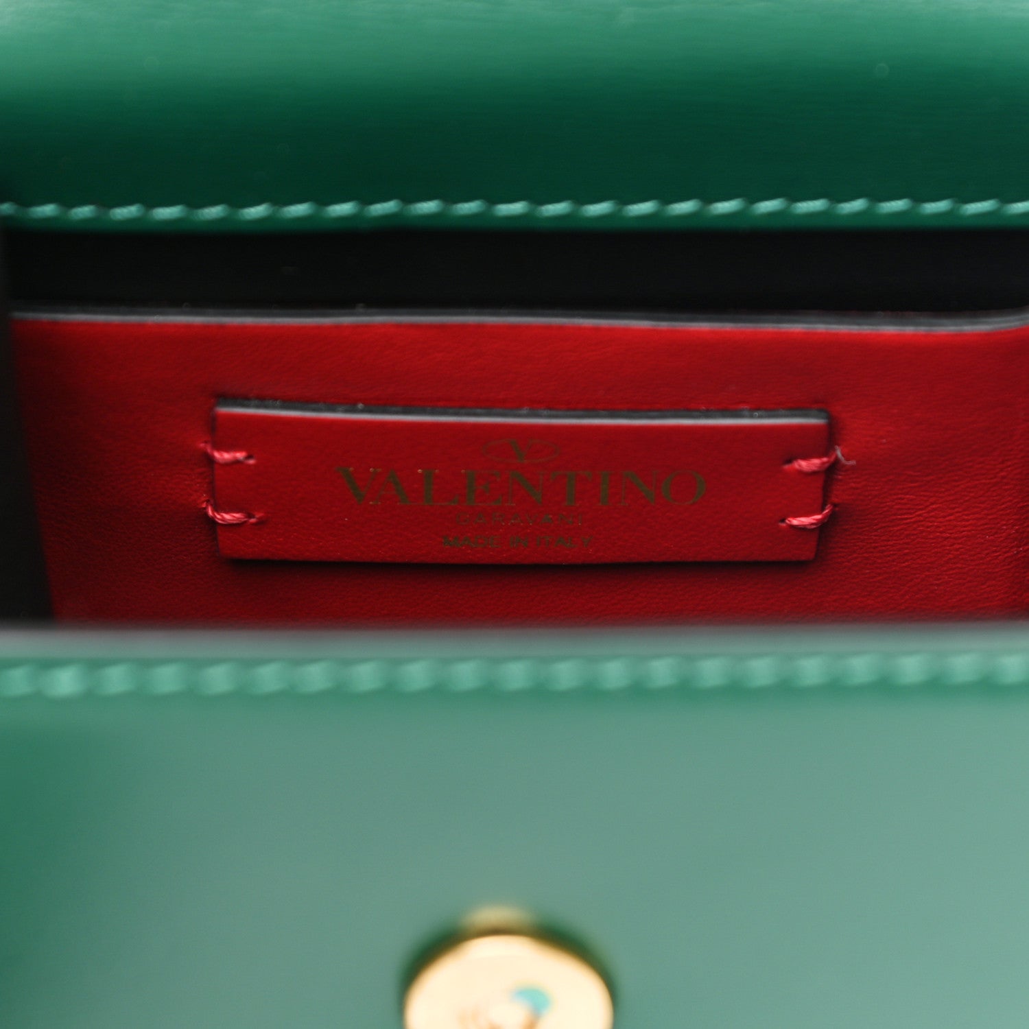 Valentino Garavani Smooth Calfskin Micro VSling Shoulder Bag Green 6 of 14