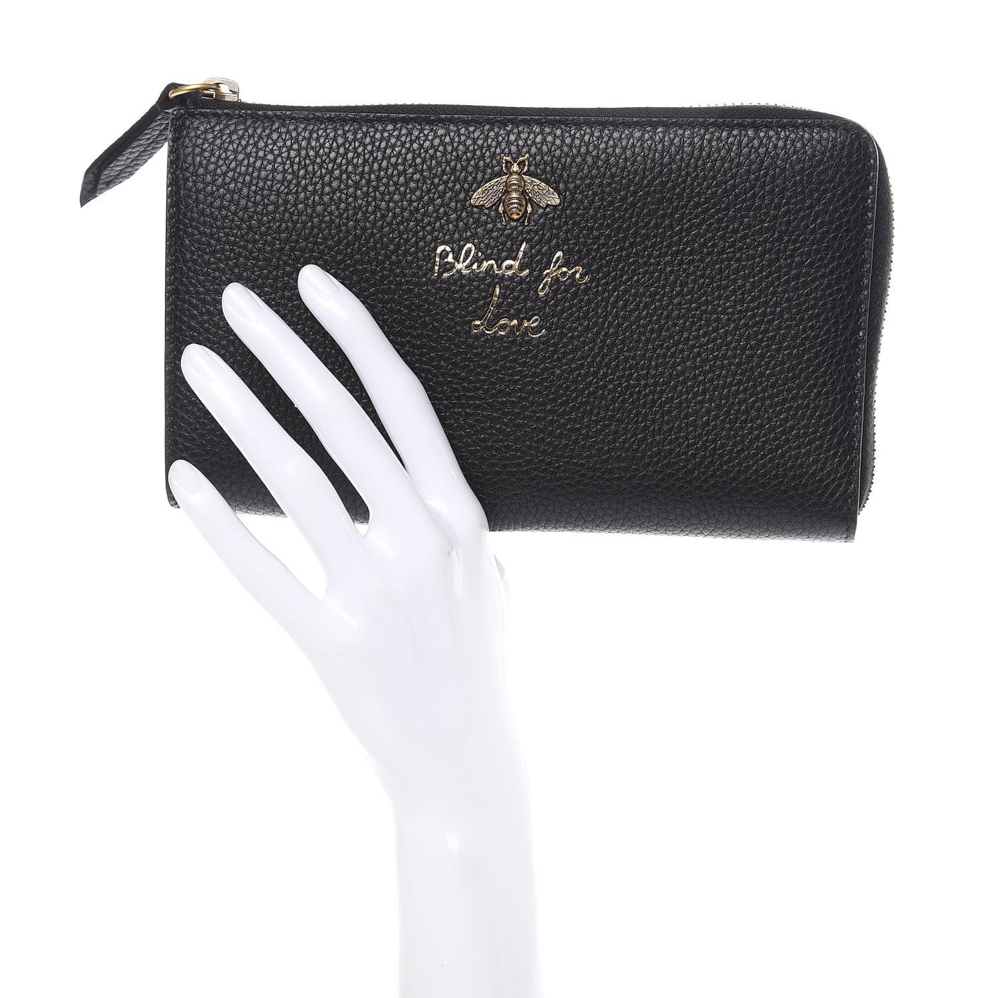 Calfskin Cellarius Blind For Love Wristlet Black