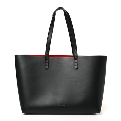 Mansur Gavriel Calfskin Small Shopping Tote Black Flamma 1 of 11