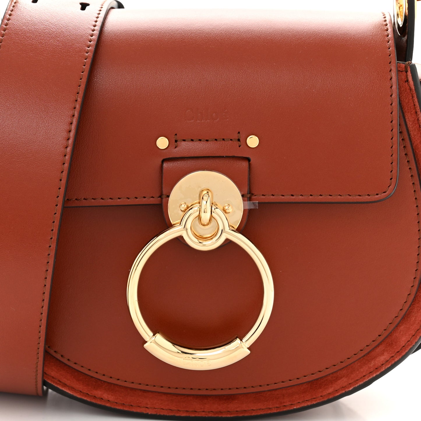 Calfskin Small Tess Bag Sepia Brown
