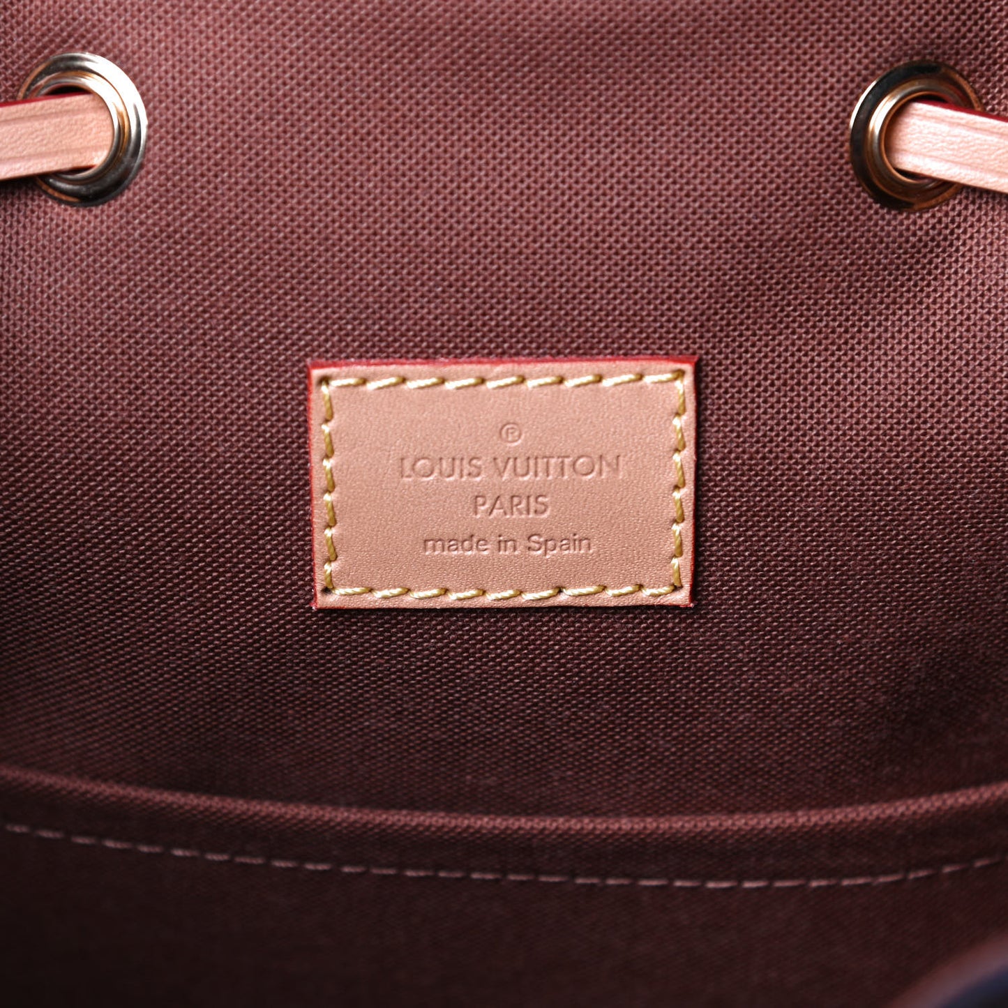 Monogram Selleria Calfskin Vintage Web Medium Boston Beige Blue