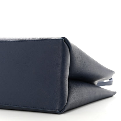 Louis Vuitton Grained Calfskin Lockme Shopper Navy 9 of 11