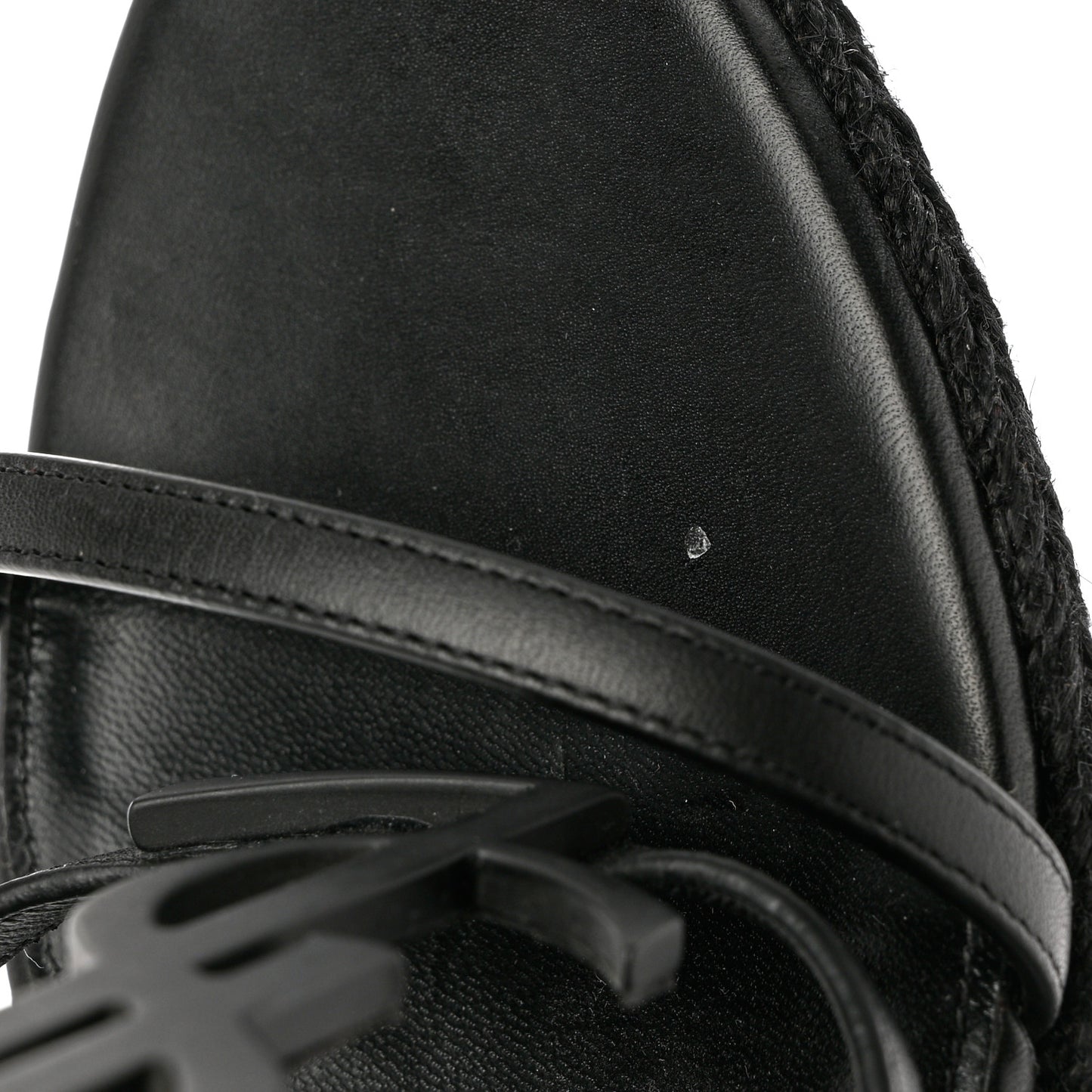 Calfskin Cassandra Espadrille 105 Wedges 42 Black