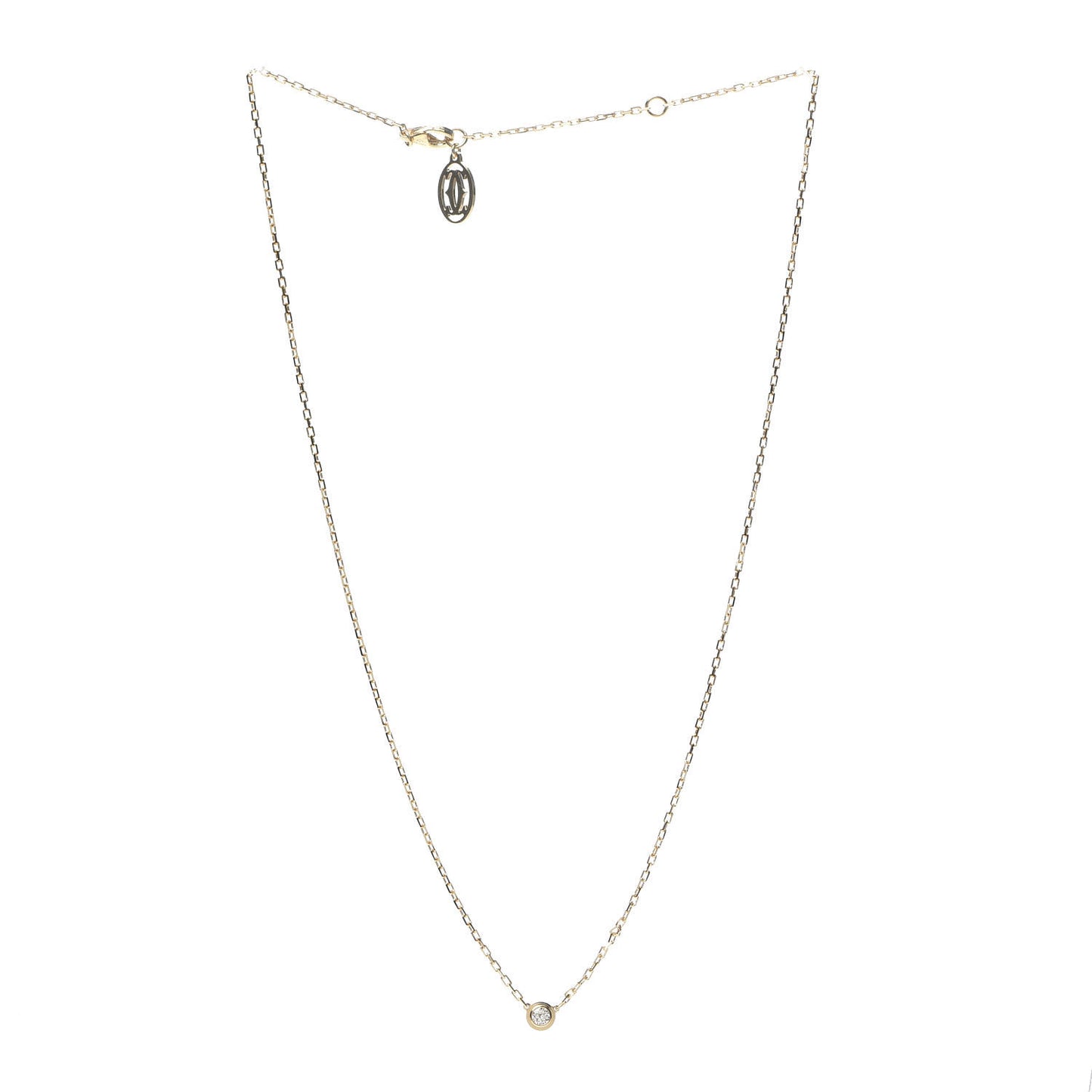 18K Yellow Gold Diamond SM D'Amour Pendant Necklace