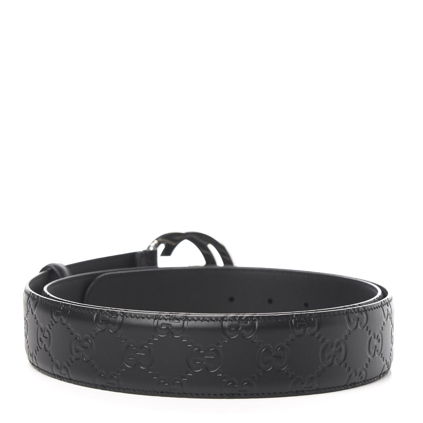 Guccissima Signature Interlocking G 40mm Belt 115 46 Black