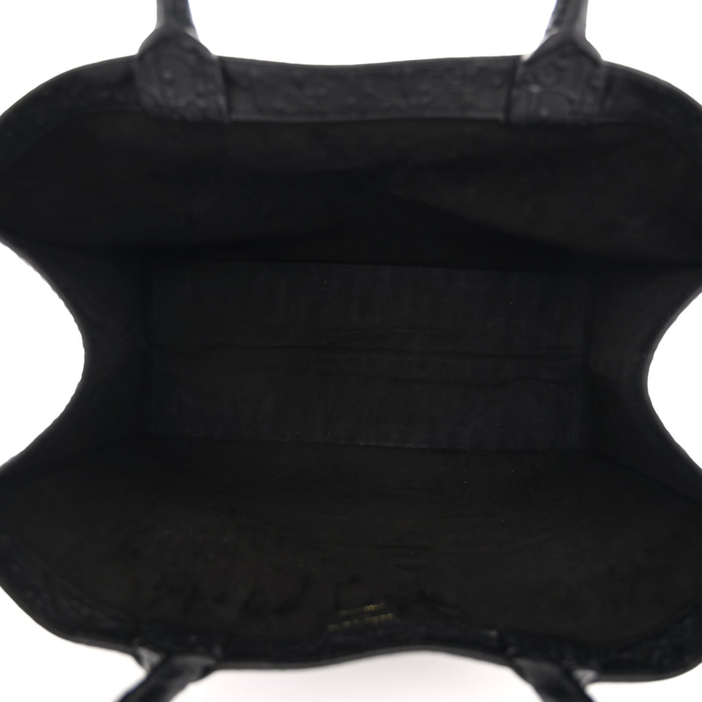 Oblique Calfskin Embossed Large Book Tote Black
