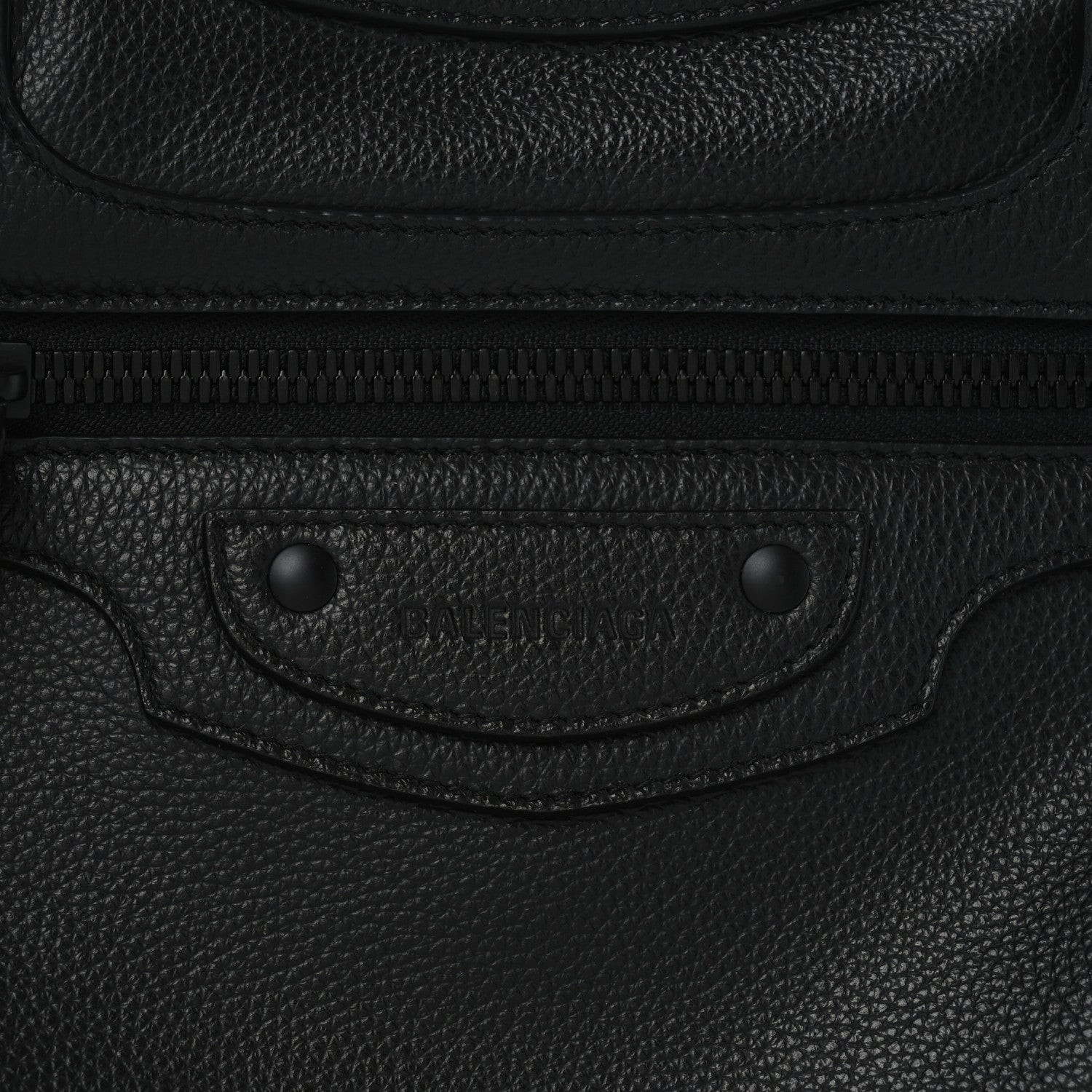 Balenciaga Grained Calfskin Neo Classic Black Hardware Medium City Black 7 of 9